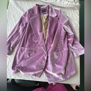 Wildfang - Pink Velvet Suit Jacket